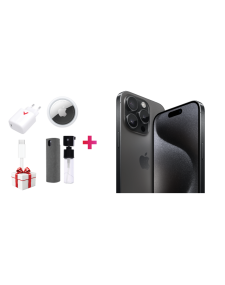 אייפון 15 פרו מקס iPhone 15 Pro Max 256GB בצבע שחור טיטניום עם ערכת אביזרים במתנה