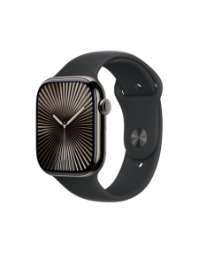 שעון אפל חכם Apple Watch Series 10 GPS + Cellular 46mm Slate Titanium Case with Black Sport Band - S/M