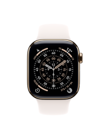 אפל ווטש Apple Watch Series 11 GPS + Cellular 42mm Gold Titanium Case with Light Blush Sport Band - M/L