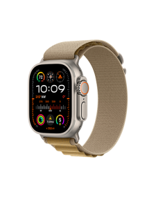 אפל ווטש אולטרה 2 Apple Watch Ultra 2 GPS + Cellular 49mm Natural Titanium Case with Tan Alpine Loop - Large