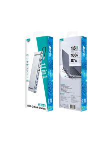 מתאם טייפ סי 11 ב 1- למחשב תחנת עגינה LAN+VGA+HDMI+SD+4USB+USBC+AUX C-10