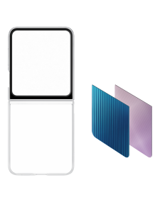 כיסוי אחורי מקורי שקוף עבור Samsung Cover for Galaxy Z Flip5 Transparent