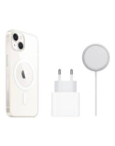 ערכת אביזרים מקורית-iPhone 15 Pro Max-ראש מטען + כיסוי אחורי שקוף + מטען Magsafe