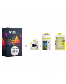 ערכת אביזרים ל iPhone 12 Pro Max כיסוי,מגן זכוכית ומטען לרכב