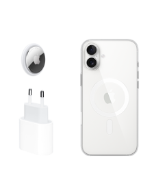 ערכת אביזרים מקורית  Apple -iPhone 16 Pro-ראש מטען+כיסוי אחורי+אייר תג