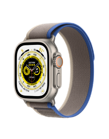 שעון אפל חכם Apple Watch Ultra GPS + Cellular 49mm Titanium Case with Blue/Gray Trail Loop - S/M