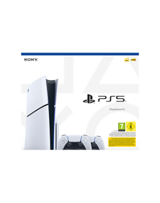 באנדל קונסולה לבנה עם 2 שלטים Playstation 5 Slim 1TB Blu-Ray
