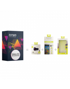 ערכת אביזרים ל Galaxy S21 כיסוי,מגן זכוכית ומטען לרכב