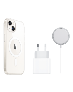 ערכת אביזרים מקורית Apple -iPhone 15-ראש מטען+כיסוי אחורי שקוף+מטען Magsafe